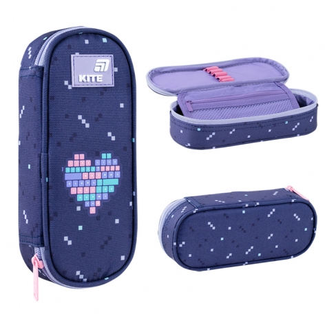 Пенал на одно отделение с органайзером без наполнения 599 Type Love KITE k26-599-7