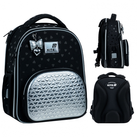 Рюкзак Education каркасный 556 Black&Silver KITE k26-556m-2