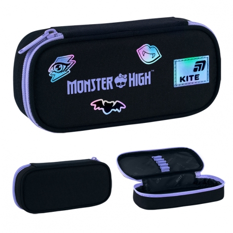 Пенал на одно отделение с органайзером без наполнения 662 Monster High KITE mh26-662