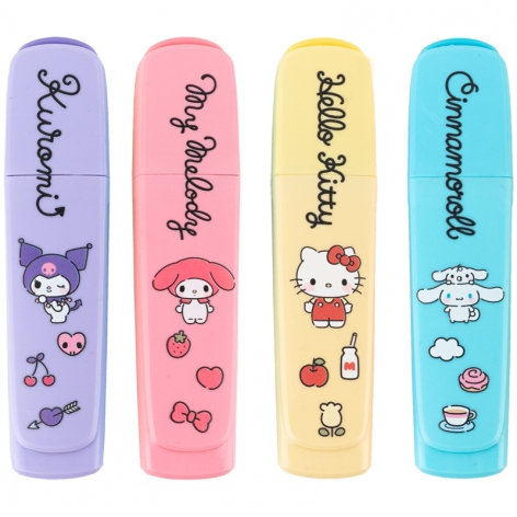 Комплект текстовых маркеров Highlighter неон 4 цвета Hello Kitty KITE hk26-444