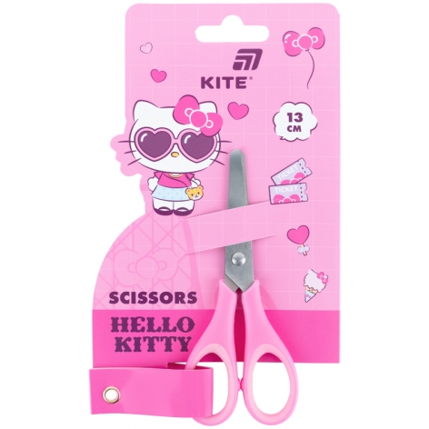 Ножницы детские с резиновыми вставками, 13см Hello Kitty KITE hk26-123