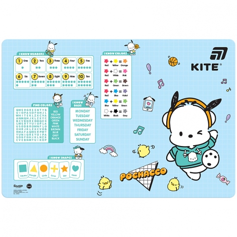 Подложка настольная полипропиленовая для письма 42,5 x 29 см Pochacco KITE pc26-207
