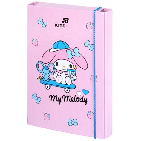 Папка картонна для тетрадей с фиксацией на резинку B5+ (175 х 245 х 25 мм) Hello Kitty KITE hk26-210-2