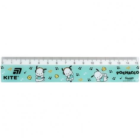 Линейка пластиковая 15см Pochacco KITE pc26-090