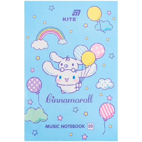 Тетрадь для нот А4 на 20 листов Cinnamoroll KITE cr26-404