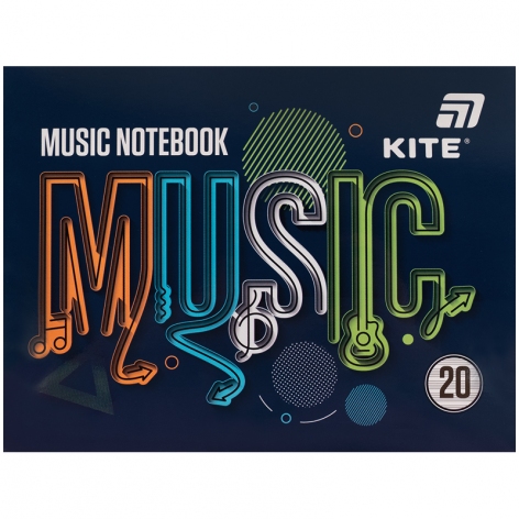 Тетрадь для нот А5 на 20 листов Music KITE k26-405