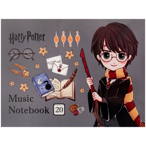 Тетрадь для нот А5 на 20 листов Harry Potter KITE hp26-405