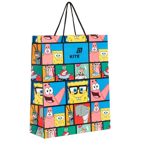 Пакет бумажный подарочный, 26х32см, Sponge Bob Square Pants KITE sb26-266