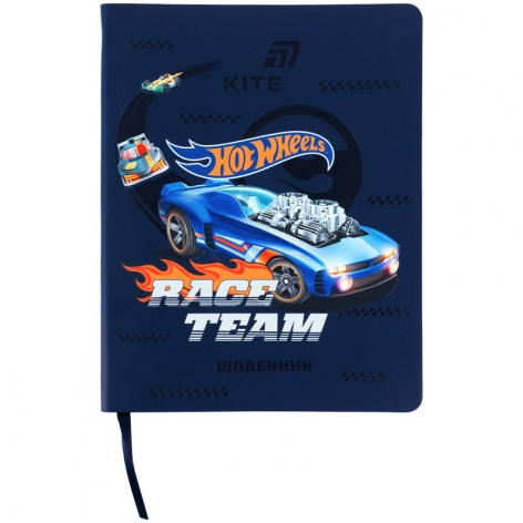 Дневник школьный в мягкой обложке PU, Hot Wheels KITE hw26-283