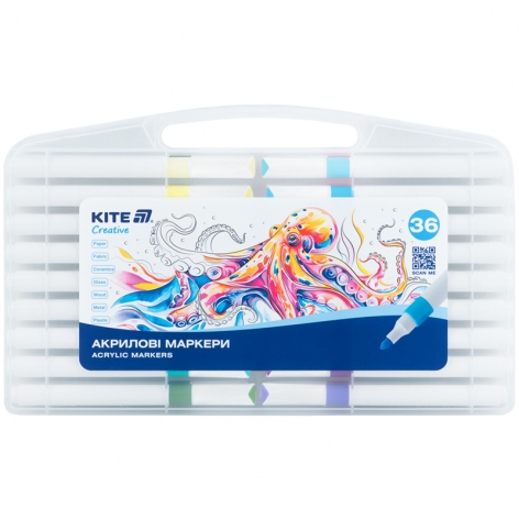 Маркеры акриловые 36 цветов Jumbo Creative KITE k-1292