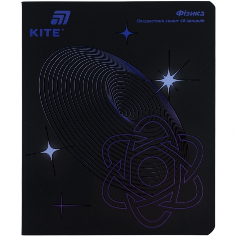 Тетрадь предметная 48 листов в клетку, софт тач + УФ, Lumen, фізика KITE k26-240-2