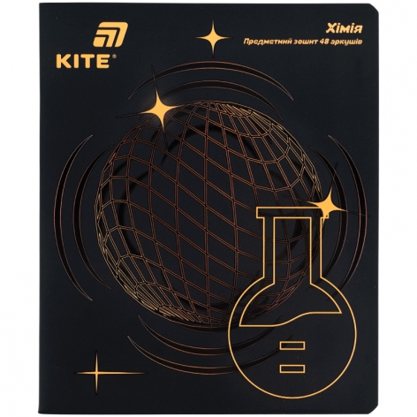 Тетрадь предметная 48 листов в клетку, софт тач + УФ, Lumen, хімія KITE k26-240-6