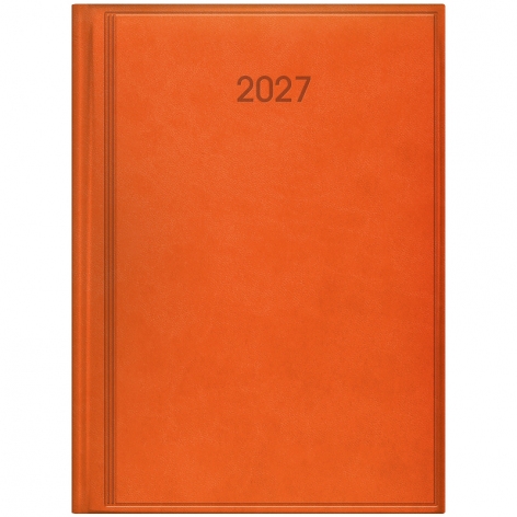 Ежедневник 2027 Стандарт Torino слп/т оранжевый, Brunnen 73-795-38-407