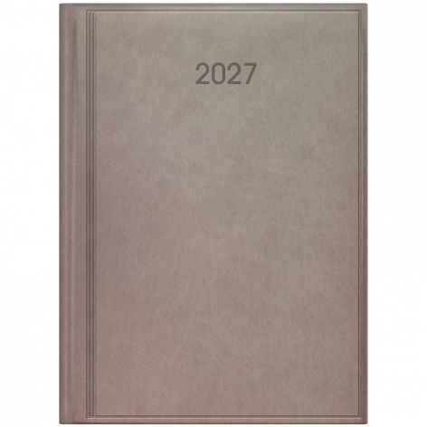 Ежедневник 2027 Стандарт Torino слп/т темно-бежевый, Brunnen 73-795-38-857