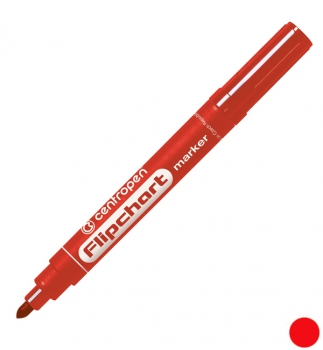 Маркер для паперового блоку на фліпчарті 2,5 мм, конусний письмовий вузол, червоний Centropen Flipchart  8550/02