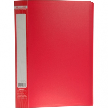 Папка пластикова на 30 файлів А4 JOBMAX BM.3611-05 червоний