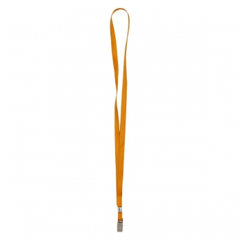Шнурок для бейджа з металевим карабіном шириною 10 мм, довжиною 450 мм AXENT 4532-12-A помаранчевий