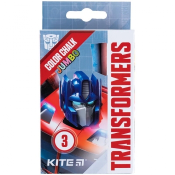 Крейда кольорова Jumbo 3 штуки в упаковці Transformers Kite tf24-077