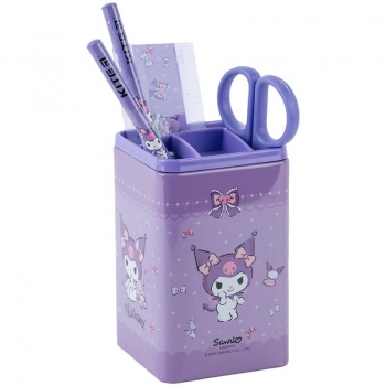 Комплект настільний з металевим квадратним стаканом (п`ять предметів) Hello Kitty Kite hk24-214