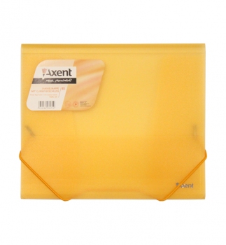 Папка пластиковая на резинках прозрачная тонированная В5, Axent 1505-25-А оранжевый