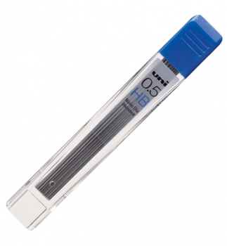 Стрижні для механічного олівця 0,5 мм, (12 штук в упаковці) UNI NANO DIA  UL05-102ND.HB