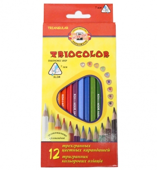 Олівці кольорові Triocolor, 12 кольорів, Koh-i-noor 3132