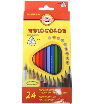 Олівці кольорові Triocolor, 24 кольори, Koh-i-noor 3134