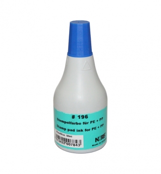Фарба штемпельна на спиртовій основі для поліетилену 50 мл NORIS 196 синя