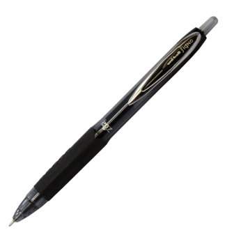 Ручка гелева автоматична, UNI SIGNO, UMN-207ND (0,7 мм) голчастий стрижень чорний