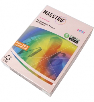 Папір Maestro Color Pastel A4 160 г/м2, 250 арк. Flamingo (св-рожевий) OPI74