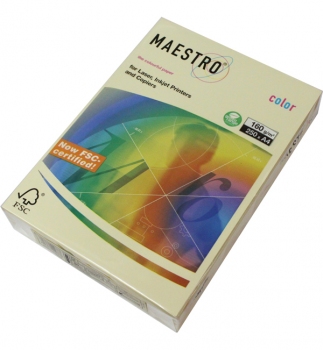 Бумага Maestro Color Pastel A4 160 г/м2, 250 л Vanilla (св-бежевый) BE66