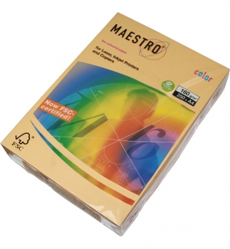 Папір Maestro Color Trend A4 160 г/м2, 250 арк. Gold (бежевий) GO22