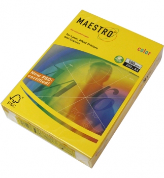 Бумага Maestro Color Intensive A4 160 г/м2, 250 л Mustard (горчичный) IG50