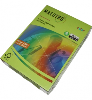 Папір Maestro Color Intensive A4 160 г/м2, 250 арк. Lime Green (зелений) LG46
