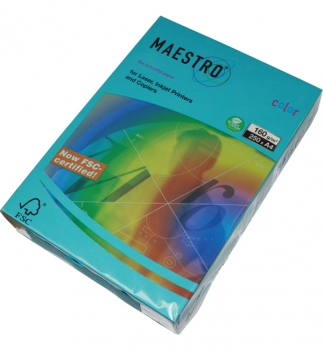 Бумага Maestro Color Intensive A4 160 г/м2, 250 л Blue (синий) AB48