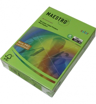 Бумага Maestro Color Intensive A4 160 г/м2, 250 л Spring Green (зеленый) MA42