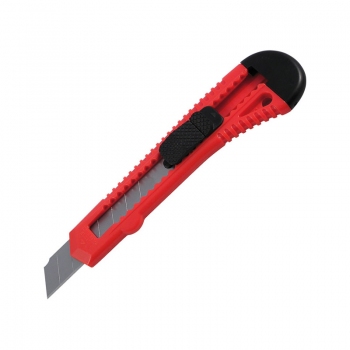 Нож канцелярский, лезвие 18 мм, механический фиксатор Delta by Axent D6522-01 красный корпус