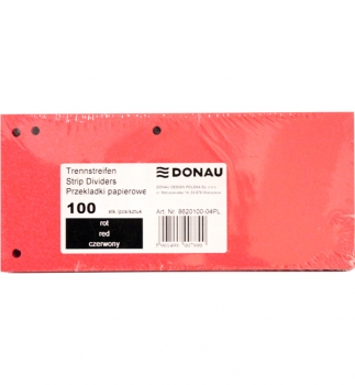 Розділювач картонний (10,5 х 23 см.) DONAU 8620100-04PL червоний