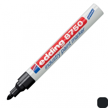 Маркер лаковий 2,0 - 4,0 мм, конусний письмовий вузол, чорний, Edding Industry Paint marker e-8750/01