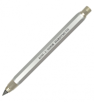 Олівець механічний металевий корпус з чинкою цанговий 5,6 мм Koh-i-noor 5340 срібний
