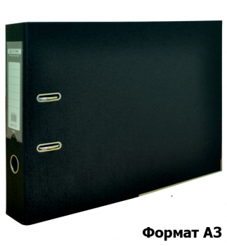 Папка-реєстратор А3 7 см, двосторонній, PVC, Buromax BM.3003-01 чорний