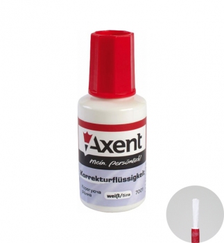 Корректирующая жидкость с кисточкой 20 мл, Axent 7001A