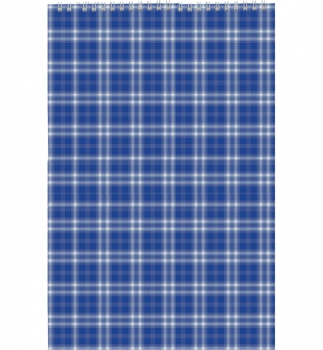 Блокнот на пружині, А4, 48 арк., клітинка, картонна обкладинка Buromax BM.2460-02 синій