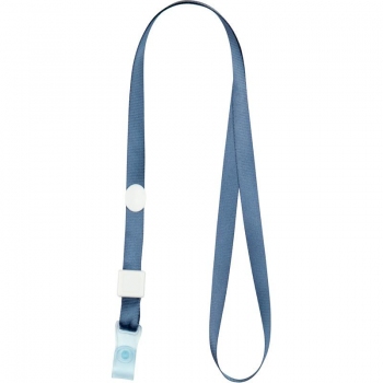 Шнурок для бейджа з селіконовим карабіном шириною 10 мм, довжиною 465 мм AXENT 4551-15-a синій