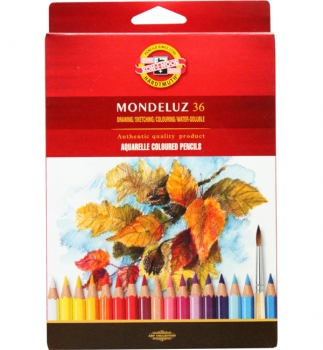 Олівці кольорові акварельні 36 кольорів Mondeluz в картонній упаковці Koh-i-noor 3719036001KZ