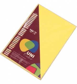 Папір Uni Color Intensive A4 160 г/м2, 100 арк. Canary Yellow (жовтий) 154035