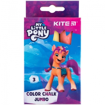 Крейда кольорова Jumbo 3 штуки в упаковці Little Pony Kite lp24-077
