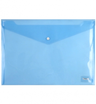 Папка-конверт А4 на кнопке прозрачная тонированная Axent 1402-22-А синий