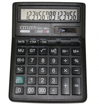 Калькулятор 16р. Citizen SDC-395