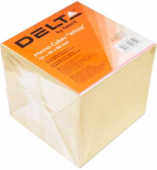 Бумага для заметок Delta D8005, 90 х 90 х 80 мм, не проклеенная, белый,  Delta by Axent D8005